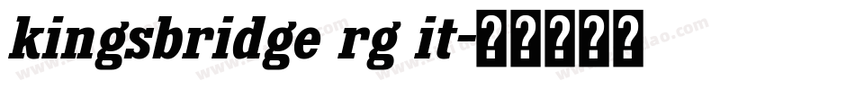 kingsbridge rg it字体转换